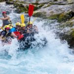 Rafting in rapids of the Neretva river